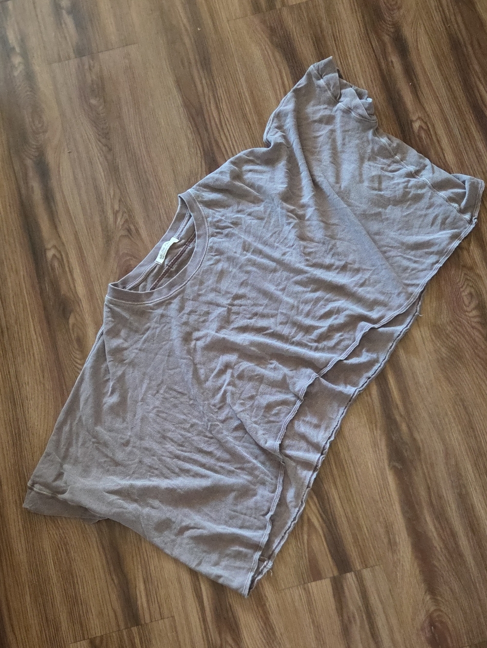 We The Free Layered Ruffle Short Sleeve Crop Top - Taupe